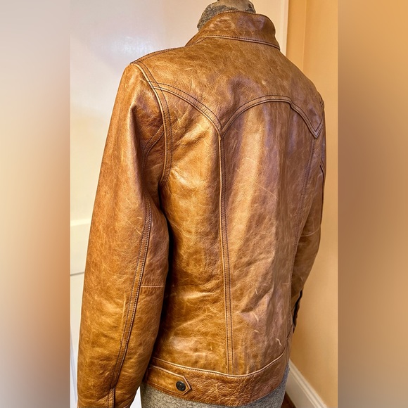 Gorgeous Brown Genuine Leather Gap Jacket - Picture 7 of 10